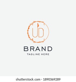 letter U and D logo design template elements