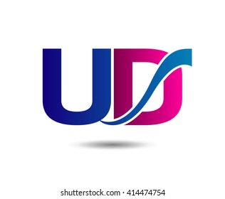 Letter U and D, ud logo vector
