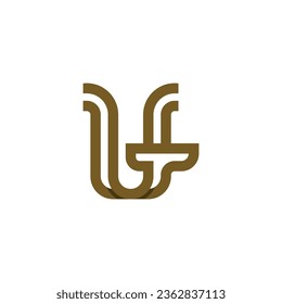 Letter U Deer Logo Template