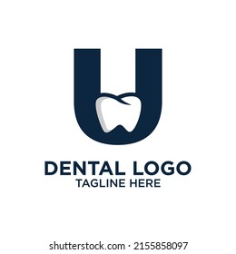 Letter U Dental Logo Design Template Inspiration, Vector Illustration.