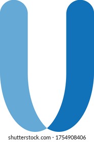 Letter u design logo vector stock