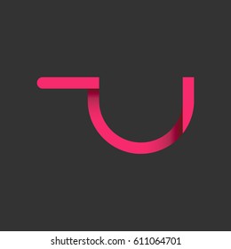 Letter U design typographic. unique and simple design