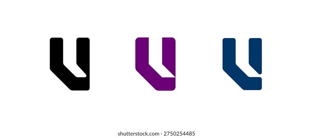 Letter U, digital alphabet font, for your logo design, vector illustration 10EPS