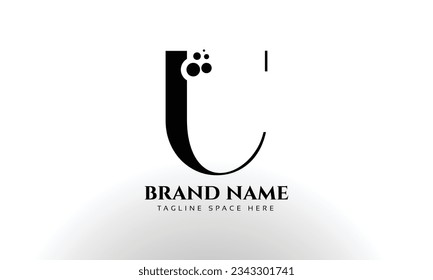 Letter U dotted shape logo design templates