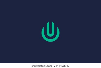 letter u with drops logo icon design vector design template inspiration