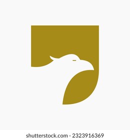 Letter U Eagle Logo Design. Transportation Symbol Vector Template