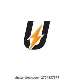 Letra U energy logo design