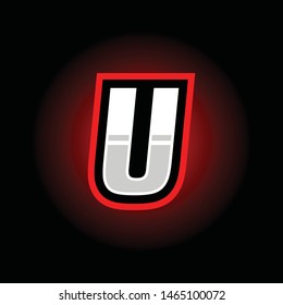 Letter U Esport Logo Design Template Inspiration