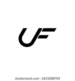 letra U F design de logotipo criativo 