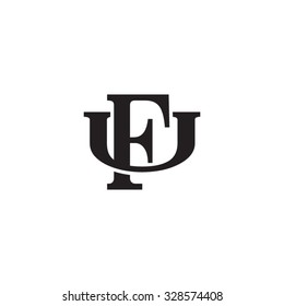 letter U and F monogram logo