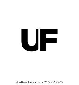 Letter U and F, UF logo design template. Minimal monogram initial based logotype.