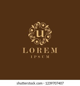 Letter u Floral
