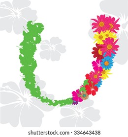 Letter U flower