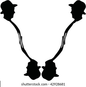 Buchstabe "U". Font "Hat and Tie".