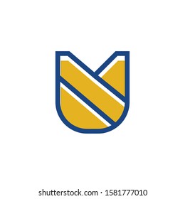 Letter U food logo design. Bakery vector logo concept.