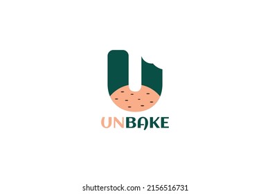 Letter U food logo design. Bakery vector logo concept. Letter U restaurant food logo design.