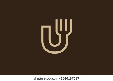 the letter U fork logo