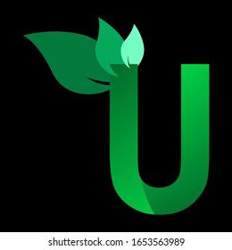 letter u fresh vector logo design template