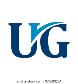 letter u and g logo vector.