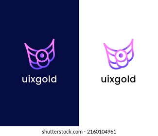 letra u con g plantilla de diseño de logotipo moderno