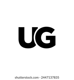 Letter U and G, UG logo design template. Minimal monogram initial based logotype.