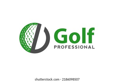Letter U for Golf logo design vector template, Vector label of golf, Logo of golf championship, illustration, Creative icon, design