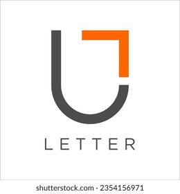 Letter U With GROW logo design. Linear creative minimal monogram symbol. Universal elegant vector logotype. Graphic alphabet symbol for corporate identity