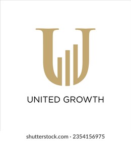 Buchstabe U mit Logo-Design. Lineares, kreatives, minimales Monogramm-Symbol. Universeller eleganter Vektorlogotyp. Grafisches Alphabet-Symbol für Unternehmensidentität