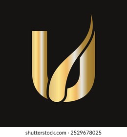 Letter U Hair Treatment Logo, Hair Treatment Logo Design