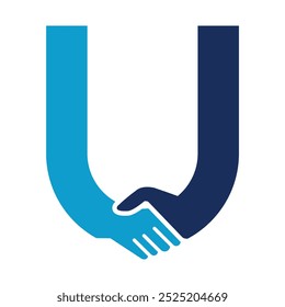 Letter U Hand Shake Logo Vektor Template.eps
