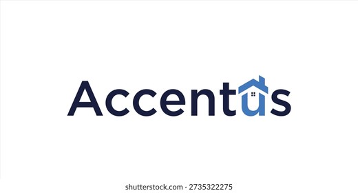 Letra U y logotipo moderno de la casa