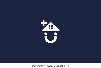 letra u house com ícone de logotipo plus design vetor design modelo inspiração