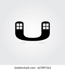 letter U icon logo company
