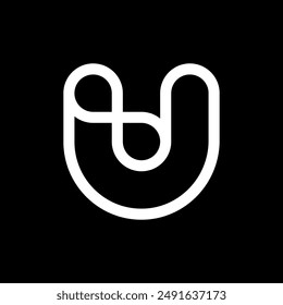 Letra U infinity logo design