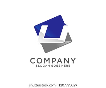 Letter U initial logo template