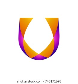 Letter U Initial Logo Template