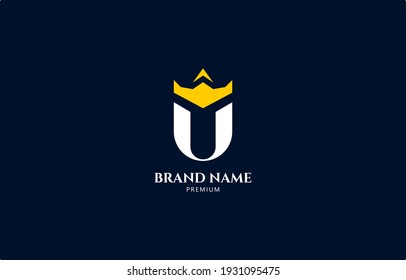 Letter U King Crown Logo Design Template Vector suitable for personal or business branding