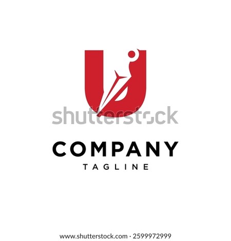 Letter U kunai Logo Icon Vector