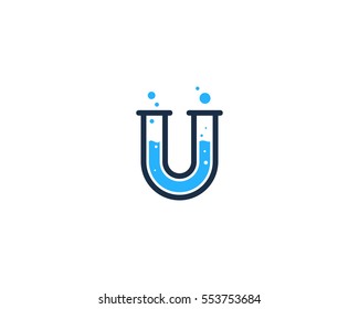 Letter U Labs Logo Design Element