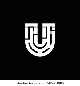 Letter U Labyrinth Abstract Business Modern Logo