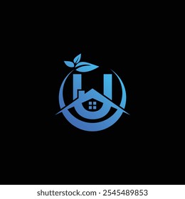 Letra U Hoja Logo Diseño Ilustración vectorial Plantilla, U Hoja logo