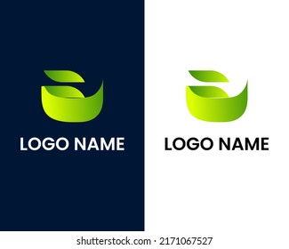 Buchstabe u mit modernem Logo-Design