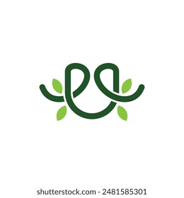 Letter U Leaf Nature Ecology Business Simplicity Logo