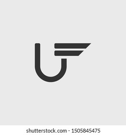 Letter U line logo design. Universal elegant vector sign design. Graphic alphabet symbol for corporate business identity. simple logo for company