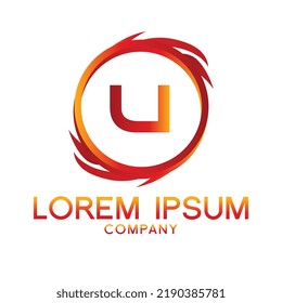 Letter U line logo design.Creative minimal linear monogram symbol. Universal elegant vector sign design. Premium type of business logo. Graphic alphabet symbol for technology identity