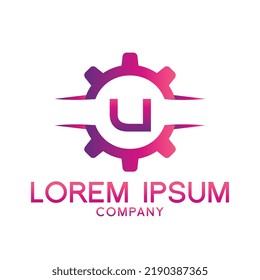 Letter U line logo design.Creative minimal linear monogram symbol. Universal elegant vector sign design. Premium type of business logo. Graphic alphabet symbol for technology identity