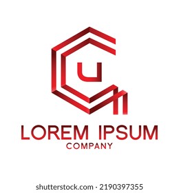 Buchstabe U Logo Design.Kreatives minimales lineares Monogramm-Symbol. Universelles elegantes Vektordesign. Premium-Typ des Firmenlogos. Bildalphabetensymbol für Technologieidentität