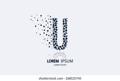 Letter U logo. Alphabet logotype vector design.