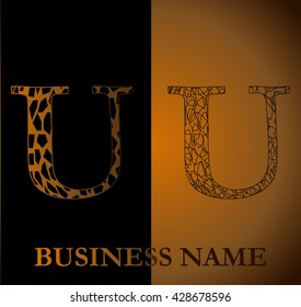 Letter U logo. Alphabet logotype vector design.