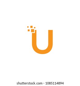 Letter U logo. Alphabet Vector.